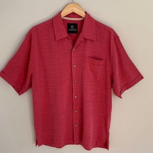 Jamaica Jaxx 100% Silk Short Sleeve Casual Button Up Shirt